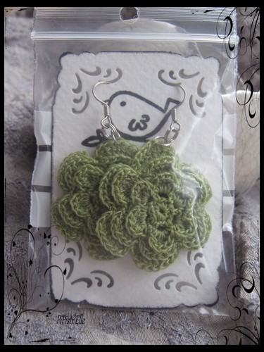 boucle d`oreille fleur - emballage